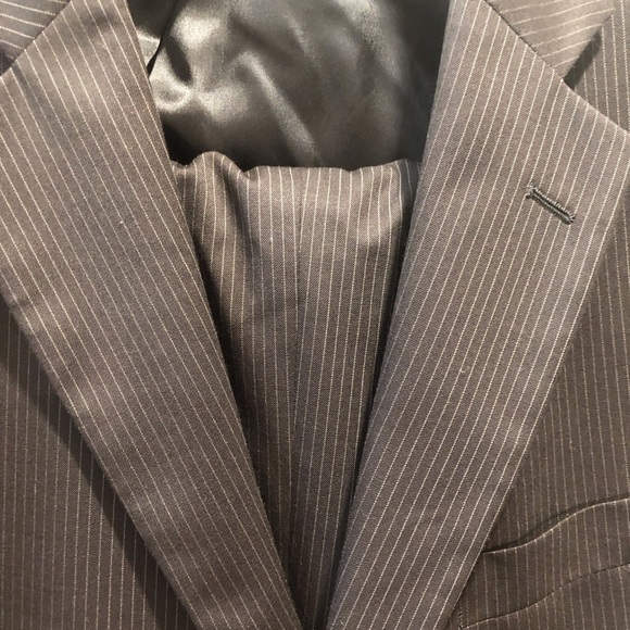 Brooks Brothers 346 Stretch 42R Men's Black White Pinstripe Wool 2PC Suit - Picture 6 of 16